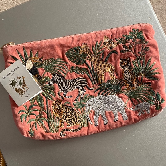 Elizabeth Scarlett world wildlife embroidered pouch - Picture 2 of 5